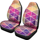 Pastel Geometric Shape Pattern Print Universal Fit Car Seat Covers 102422