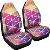 Pastel Geometric Shape Pattern Print Universal Fit Car Seat Covers 102422
