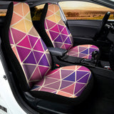 Pastel Geometric Shape Pattern Print Universal Fit Car Seat Covers 102422
