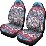 Pastel Mandala Bohemian Pattern Print Universal Fit Car Seat Covers 102422