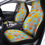 Pastel Maple Leaves Pattern Print Universal Fit Car Seat Covers 102422