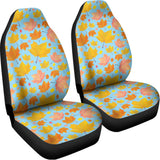 Pastel Maple Leaves Pattern Print Universal Fit Car Seat Covers 102422