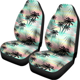 Pastel Palm Tree Pattern Print Universal Fit Car Seat Covers 102422