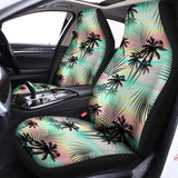 Pastel Palm Tree Pattern Print Universal Fit Car Seat Covers 102422