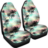 Pastel Palm Tree Pattern Print Universal Fit Car Seat Covers 102422