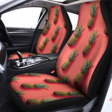 Pastel Pink Pineapple Pattern Print Universal Fit Car Seat Covers 102422