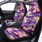 Pastel Purple Camouflage Print Universal Fit Car Seat Covers 102422