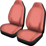 Pastel Red And Grey Tattersall Print Universal Fit Car Seat Covers 102422