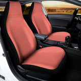 Pastel Red And Grey Tattersall Print Universal Fit Car Seat Covers 102422