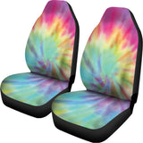 Pastel Spiral Tie Dye Print Universal Fit Car Seat Covers 102422