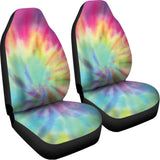 Pastel Spiral Tie Dye Print Universal Fit Car Seat Covers 102422