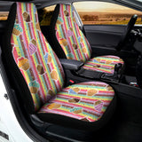 Pastel Striped Cupcake Pattern Print Universal Fit Car Seat Covers 102422