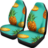 Pastel Turquoise Pineapple Pattern Print Universal Fit Car Seat Covers 102422