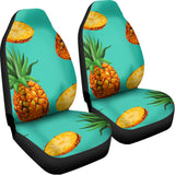 Pastel Turquoise Pineapple Pattern Print Universal Fit Car Seat Covers 102422