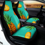 Pastel Turquoise Pineapple Pattern Print Universal Fit Car Seat Covers 102422