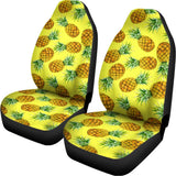 Pastel Yellow Pineapple Pattern Print Universal Fit Car Seat Covers 102422