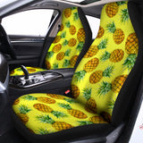 Pastel Yellow Pineapple Pattern Print Universal Fit Car Seat Covers 102422