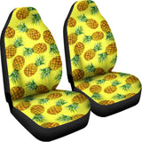 Pastel Yellow Pineapple Pattern Print Universal Fit Car Seat Covers 102422