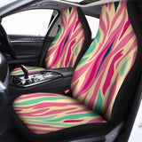 Pastel Zebra Pattern Print Universal Fit Car Seat Covers 102422