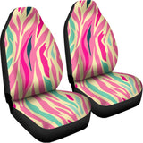 Pastel Zebra Pattern Print Universal Fit Car Seat Covers 102422