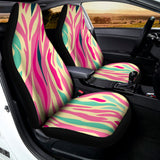 Pastel Zebra Pattern Print Universal Fit Car Seat Covers 102422