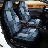 Patchwork Denim Jeans Pattern Print Universal Fit Car Seat Covers 102422