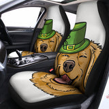Patrick's Day Golden Retriever Print Universal Fit Car Seat Covers 102422
