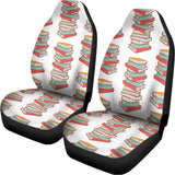 Pile Of Reading Books Pattern Print Universal Fit Car Seat Covers 102422