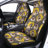 Pilot Pug Pattern Print Universal Fit Car Seat Covers 102422