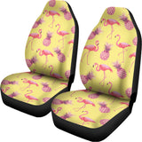 Pineapple And Flamingo Pattern Print Universal Fit Car Seat Covers 102422