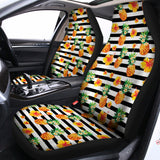 Pineapple And Hibiscus Striped Print Universal Fit Car Seat Covers 102422