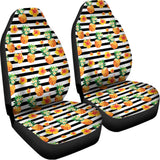 Pineapple And Hibiscus Striped Print Universal Fit Car Seat Covers 102422
