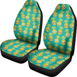 Pineapple Emoji Pattern Print Universal Fit Car Seat Covers 102422