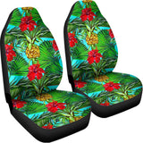 Pineapple Hibiscus Hawaii Pattern Print Universal Fit Car Seat Covers 102422