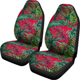 Pineapple Leaves Hawaii Pattern Print Universal Fit Car Seat Covers 102422
