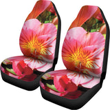 Pink Alstroemeria Print Universal Fit Car Seat Covers 102422