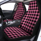 Pink And Black Buffalo Check Print Universal Fit Car Seat Covers 102422