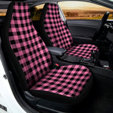 Pink And Black Buffalo Check Print Universal Fit Car Seat Covers 102422