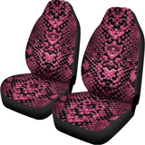 Pink And Black Snakeskin Print Universal Fit Car Seat Covers 102422