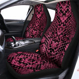 Pink And Black Snakeskin Print Universal Fit Car Seat Covers 102422