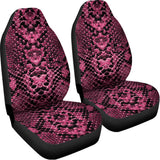 Pink And Black Snakeskin Print Universal Fit Car Seat Covers 102422