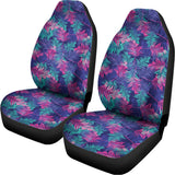 Pink And Blue Tropical Palm Leaf Print Universal Fit Car Seat Covers 102422