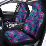 Pink And Blue Tropical Palm Leaf Print Universal Fit Car Seat Covers 102422