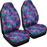 Pink And Blue Tropical Palm Leaf Print Universal Fit Car Seat Covers 102422