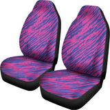 Pink And Blue Zebra Stripes Print Universal Fit Car Seat Covers 102422