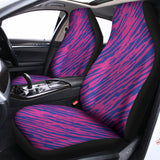 Pink And Blue Zebra Stripes Print Universal Fit Car Seat Covers 102422