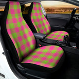 Pink And Green Buffalo Plaid Print Universal Fit Car Seat Covers 102422