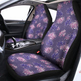 Pink And Purple Japanese Amaryllis Print Universal Fit Car Seat Covers 102422
