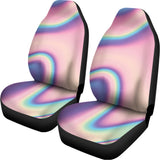 Pink And Teal Holographic Print Universal Fit Car Seat Covers 102422