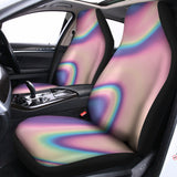 Pink And Teal Holographic Print Universal Fit Car Seat Covers 102422
